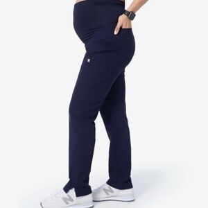 Figs Yola Maternity Elastic Waistband Slim Scrub Pants MEDIUM TALL M/T